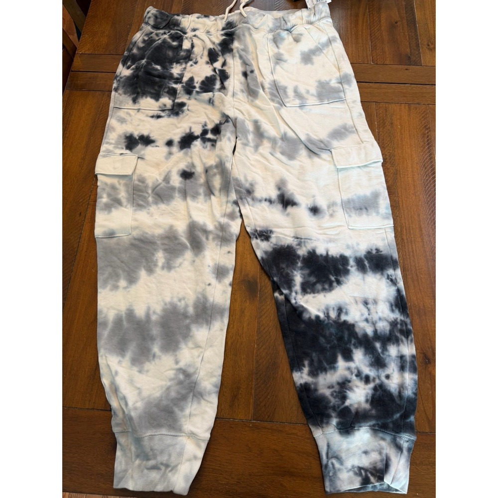 Nwt No Boundaries JUNIORS White black Gray tie dye Jogger sweatpants 15-17 XL